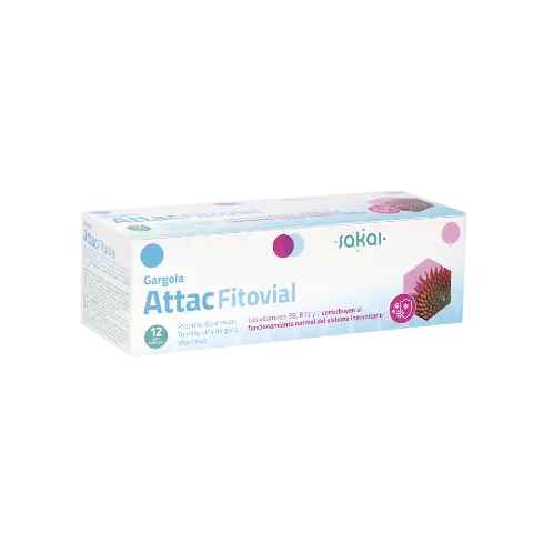 Imagen GARGOLA FITOVIAL ATTAC 12 VIALES 10 ML.