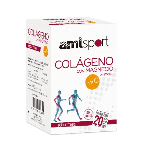 Imagen AMISPORT COLAGENO+ MAGNESIO +VIT C-FRESA 20 STICKS