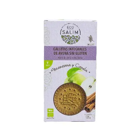 Imagen GALLETAS AVENA SG MANZANA-CANELA 135 GRS.ECO