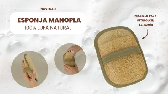 Imagen ESPONJA MANOPLA 100% LUFA NATURAL