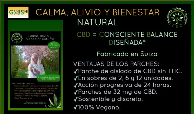 Imagen PARCHES TRANSDRMICOS CBD 32MG, 2UNID.