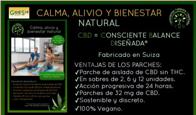 Imagen PARCHES TRANSDRMICOS DE CBD 32MG, 6UNID.